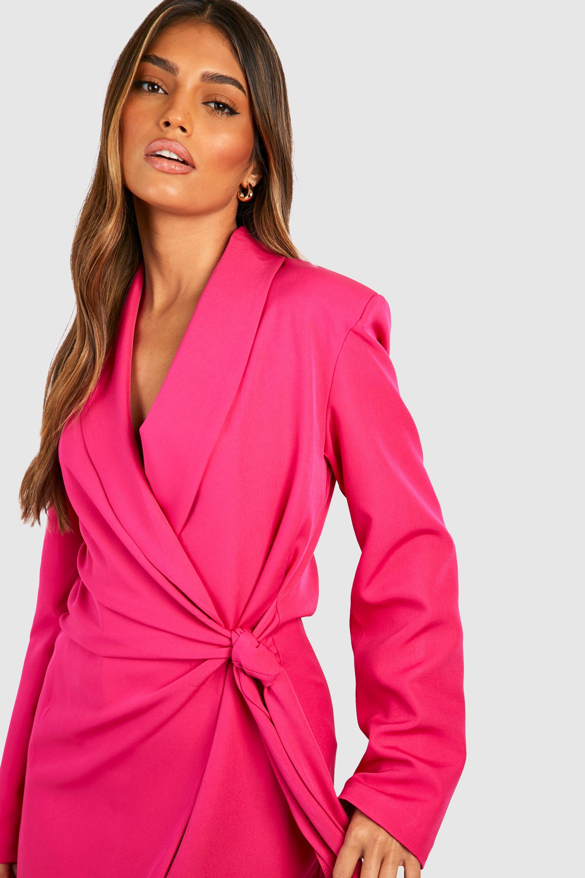 Boohoo pink hotsell blazer dress